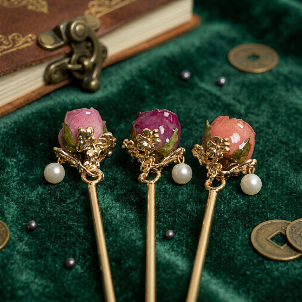 Rose Hairpins