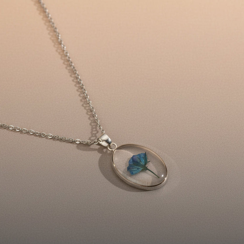 Sapphire Rose Necklace