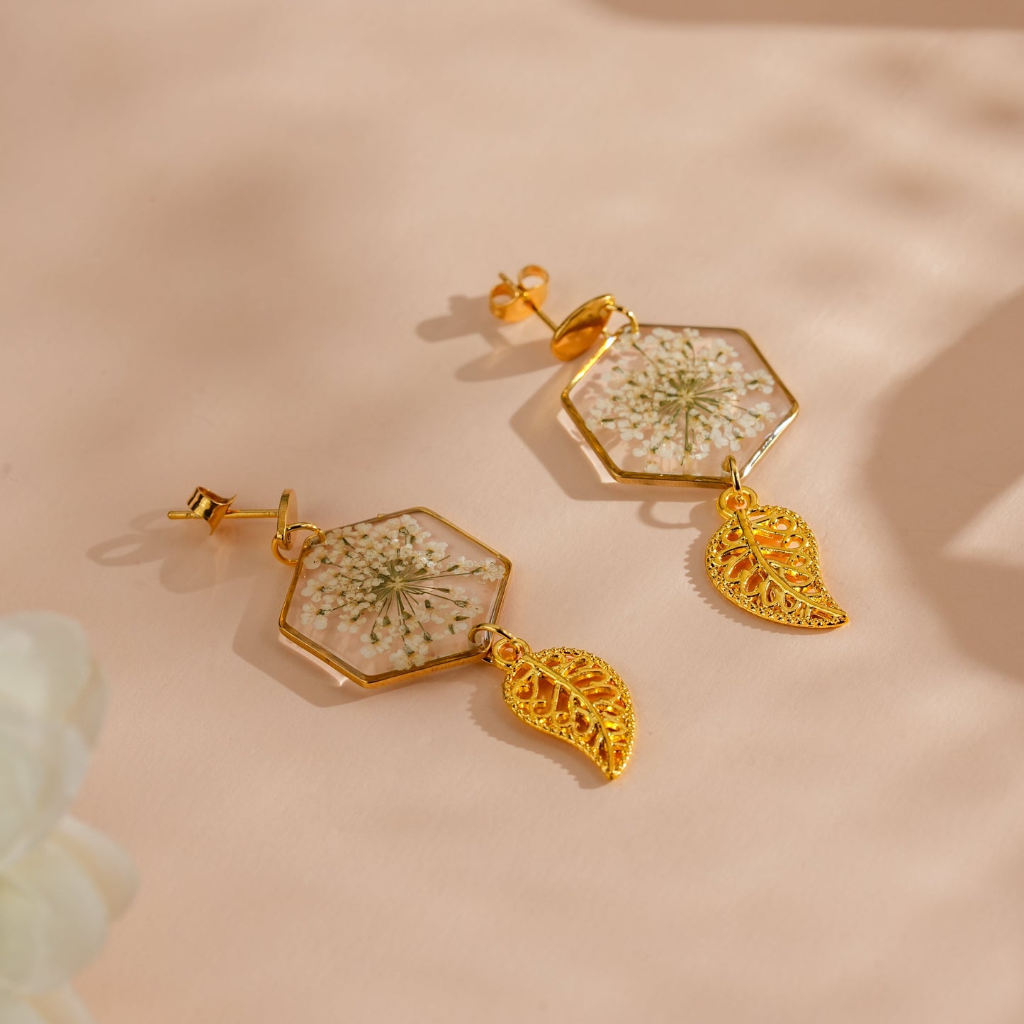 Frosted Leaf Earrings