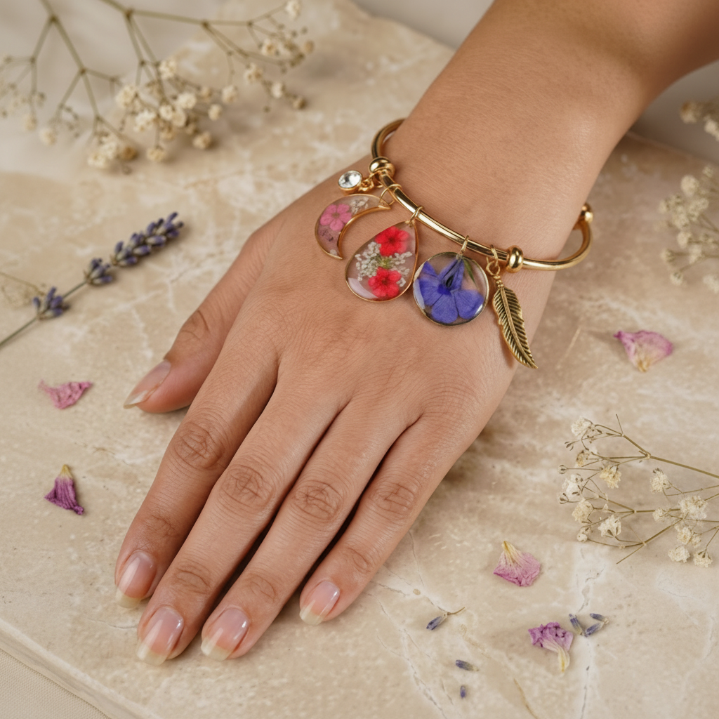 Golden Garden Charm Bracelet