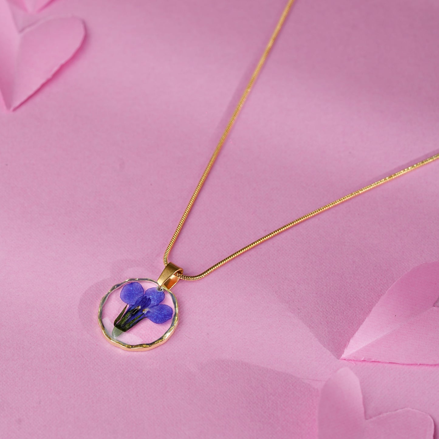 Blue Serenity Resin Necklace