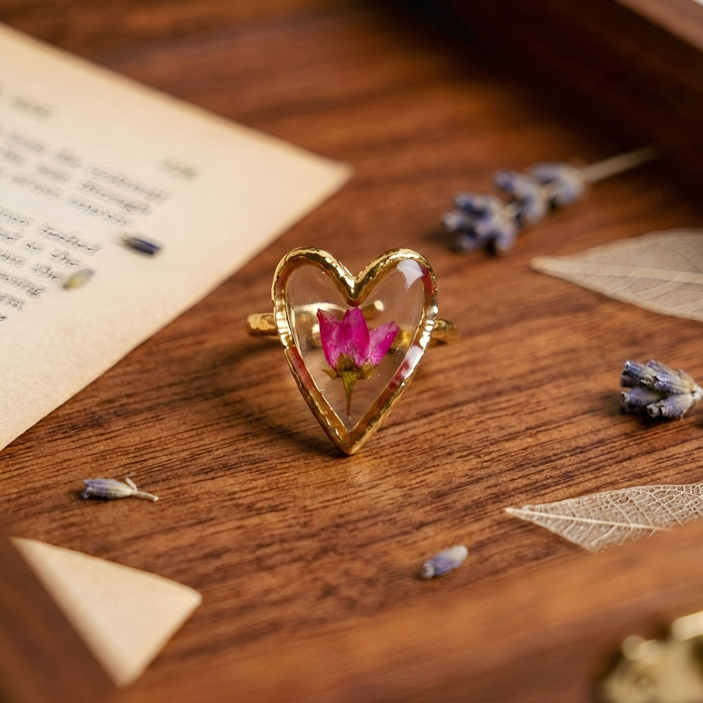 Blush Bloom Heart Ring