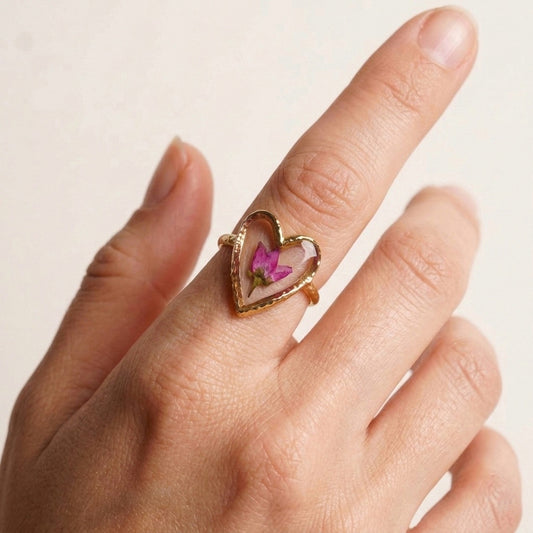 Blush Bloom Heart Ring