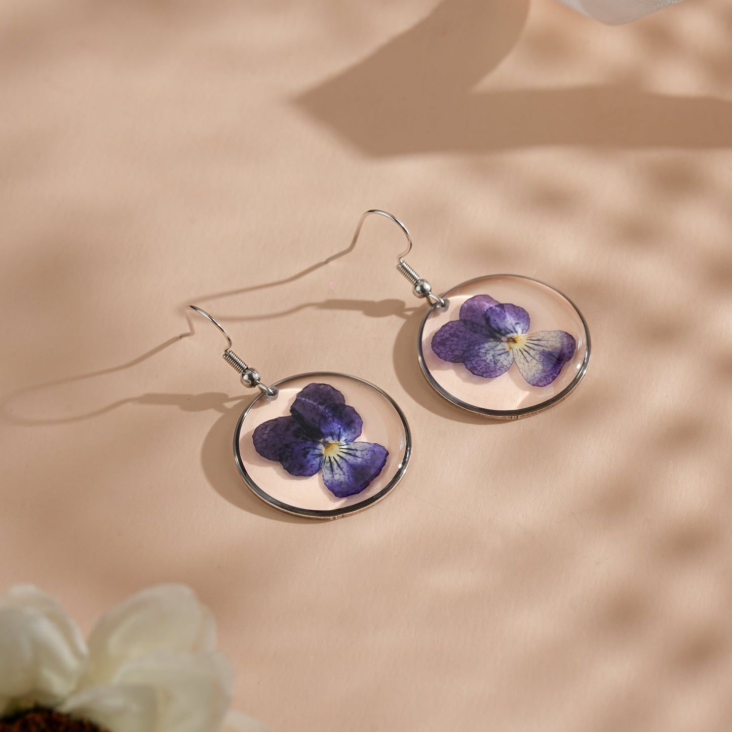 Purple Petal Elegance Earrings