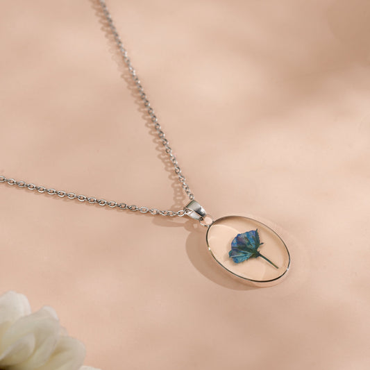 Sapphire Rose Necklace