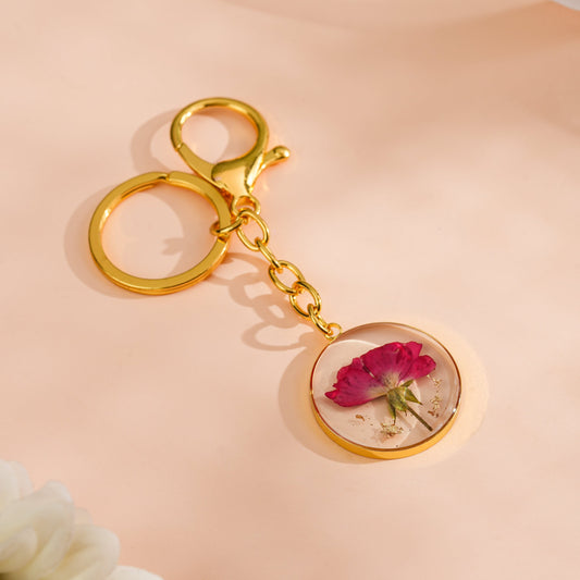 Floral Kiss Keychain