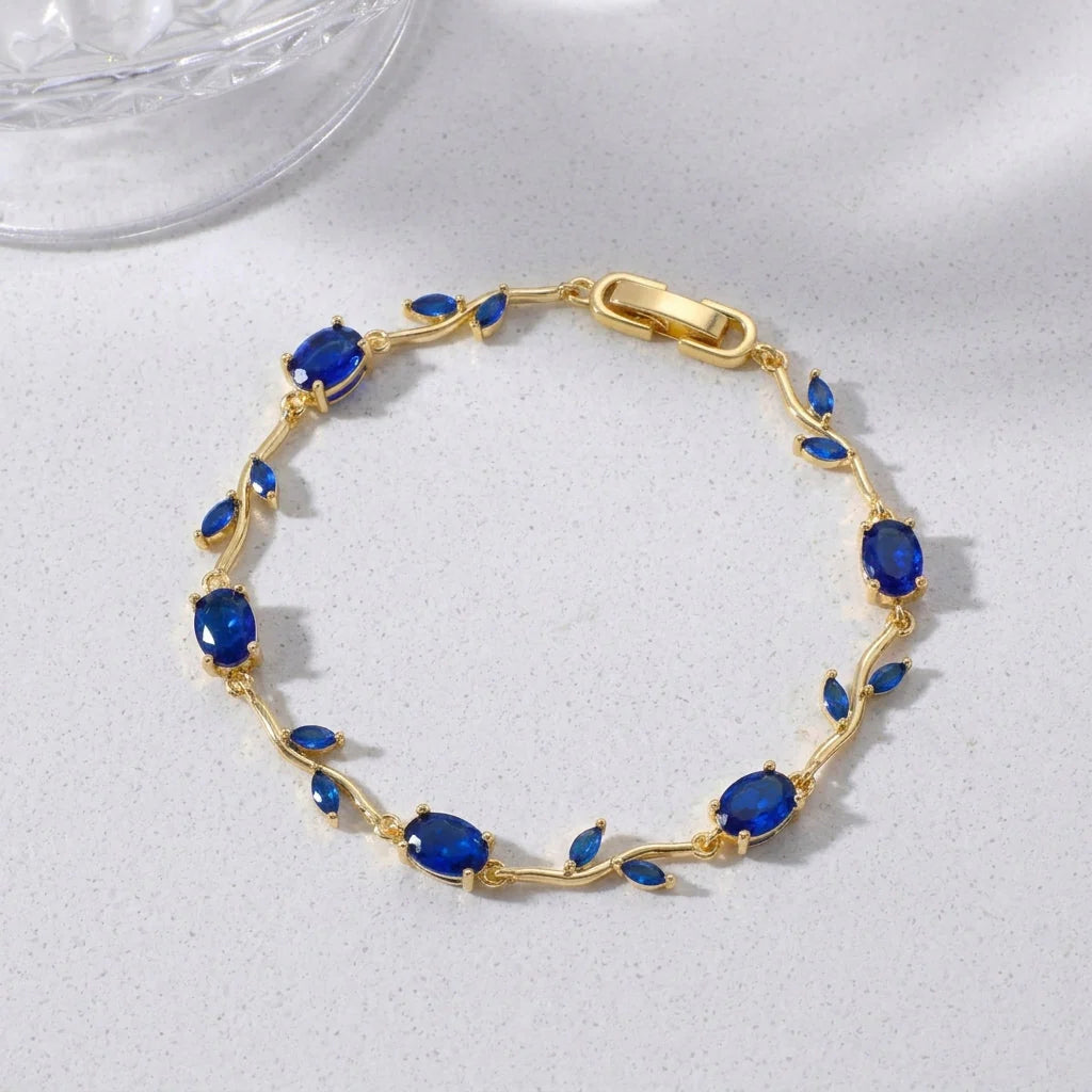 Tulip Bracelet Blue Gold