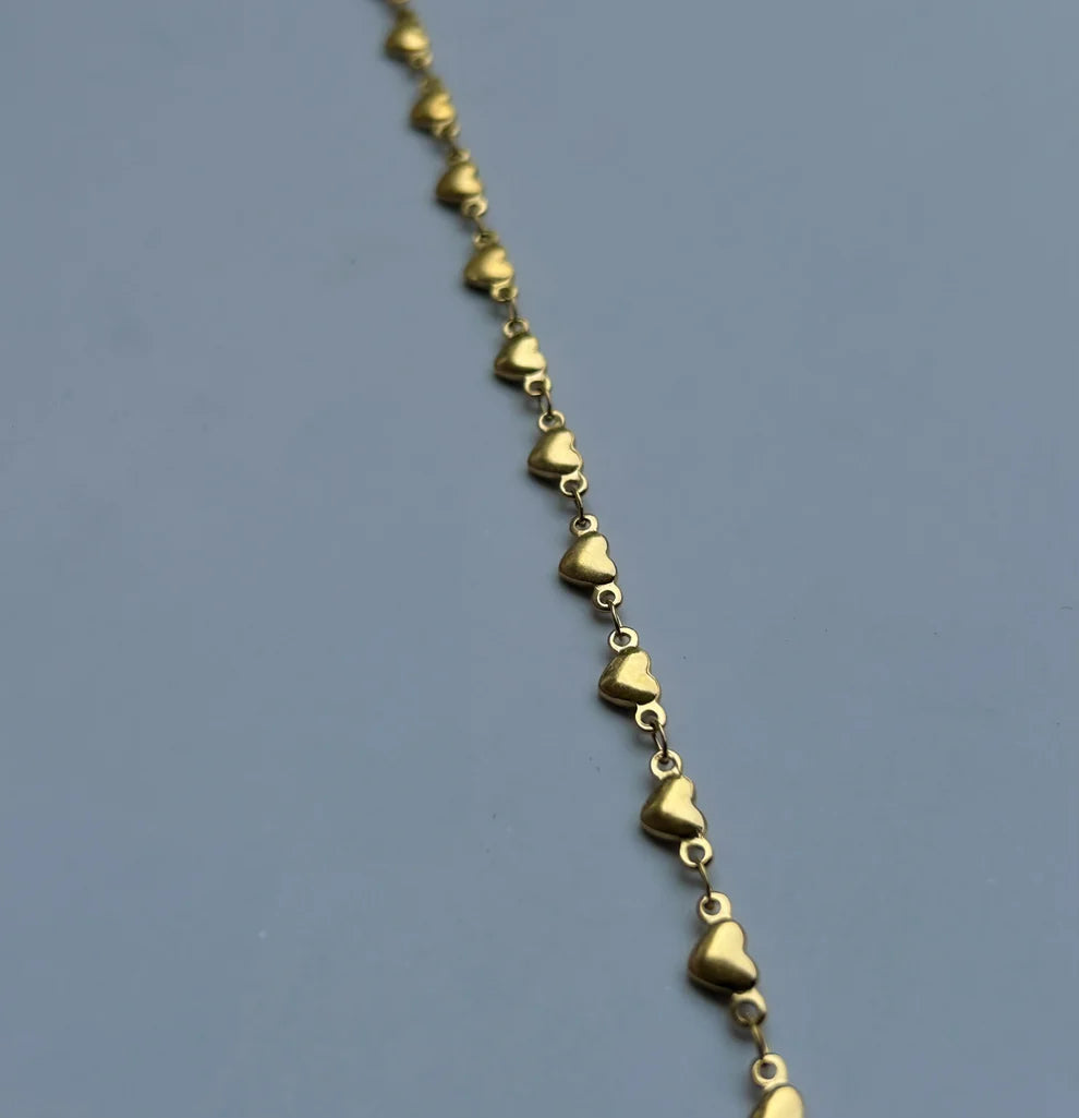 Anti-tarnish Minimal Heart Anklet