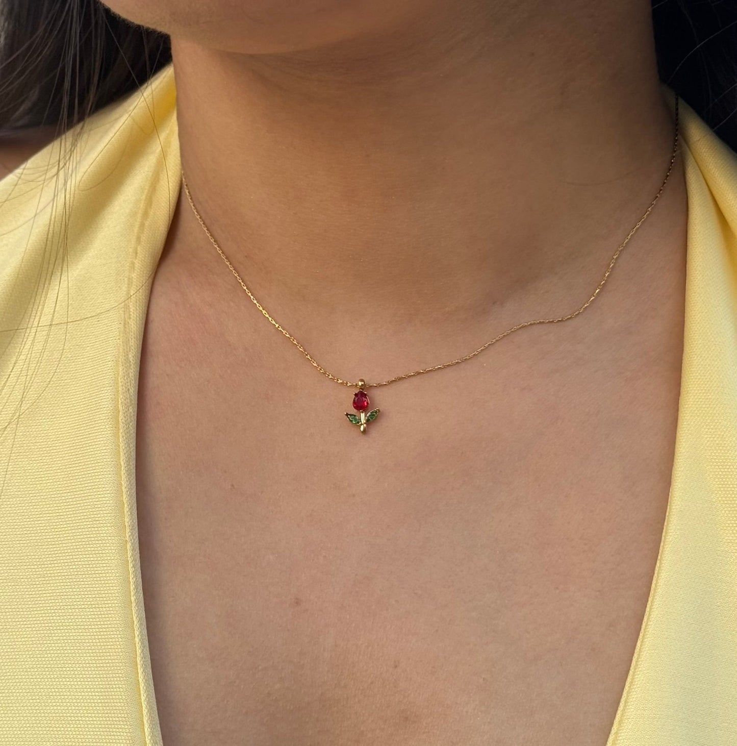 Anti-tarnish Tulip Necklace