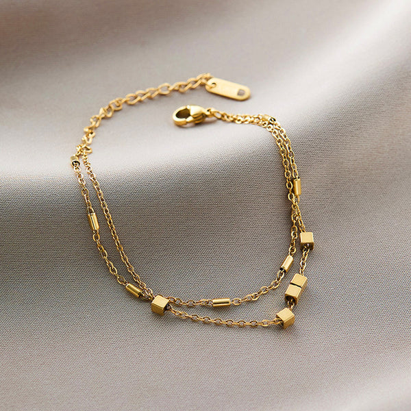Minimal Cubic Layered Bracelet