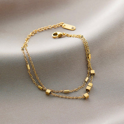 Minimal Cubic Layered Bracelet