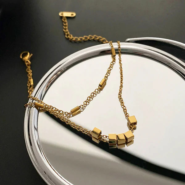 Minimal Cubic Layered Bracelet