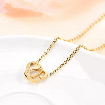 Interlocked Anti-tarnish Heart Pendant