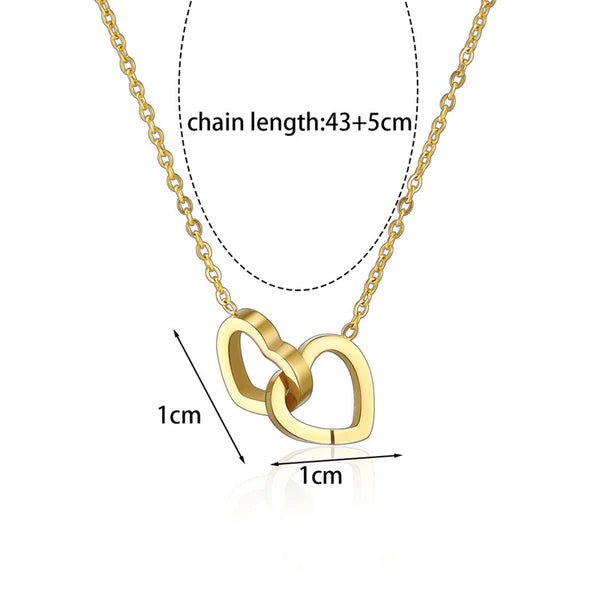Interlocked Anti-tarnish Heart Pendant