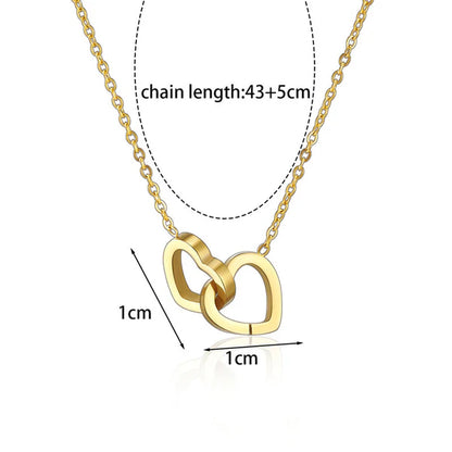 Interlocked Anti-tarnish Heart Pendant