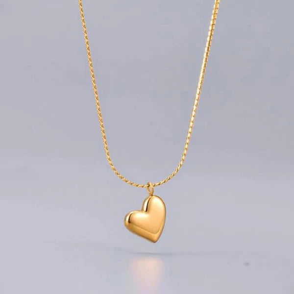 Gold Plated Anti-tarnish Minimal Heart Necklace