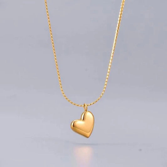 Gold Plated Anti-tarnish Minimal Heart Necklace