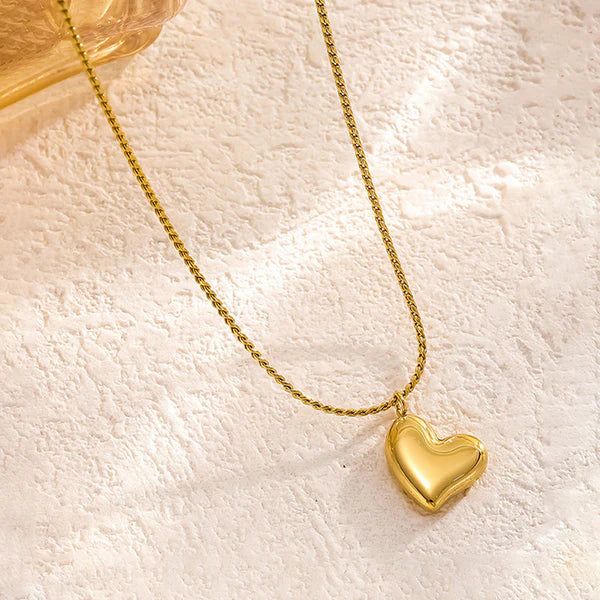 Gold Plated Anti-tarnish Minimal Heart Necklace