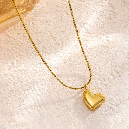 Gold Plated Anti-tarnish Minimal Heart Necklace
