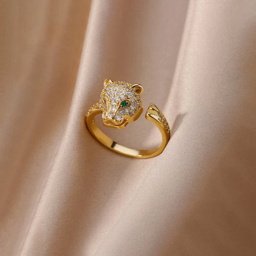 Gold Plated Anti-tarnish Adjustable Jaguar Ring