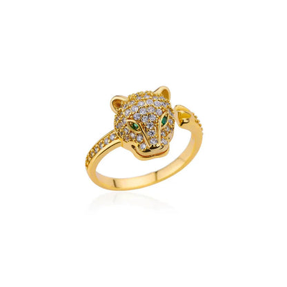 Gold Plated Anti-tarnish Adjustable Jaguar Ring