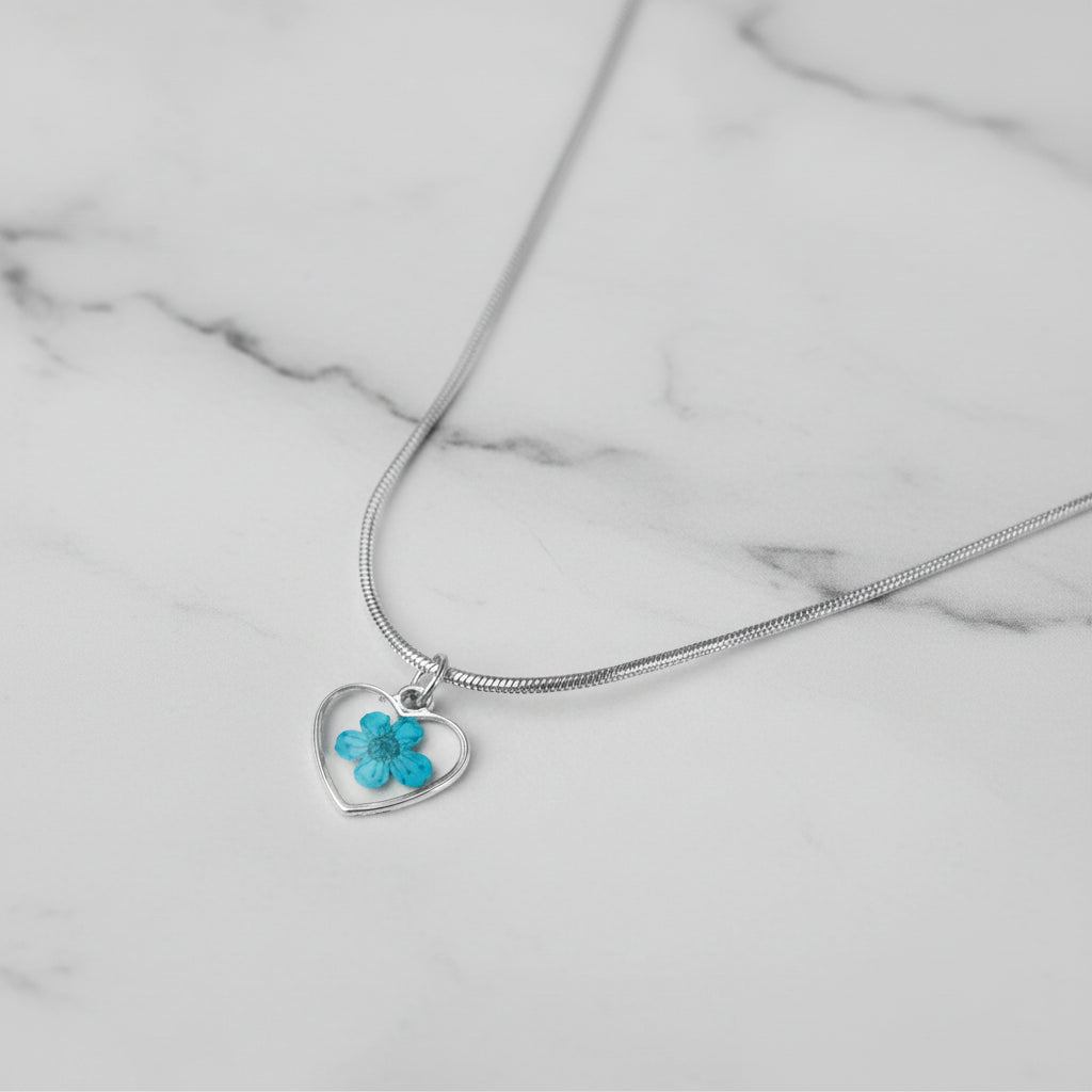 Blooming Heart Necklace silver