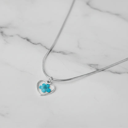 Blooming Heart Necklace silver