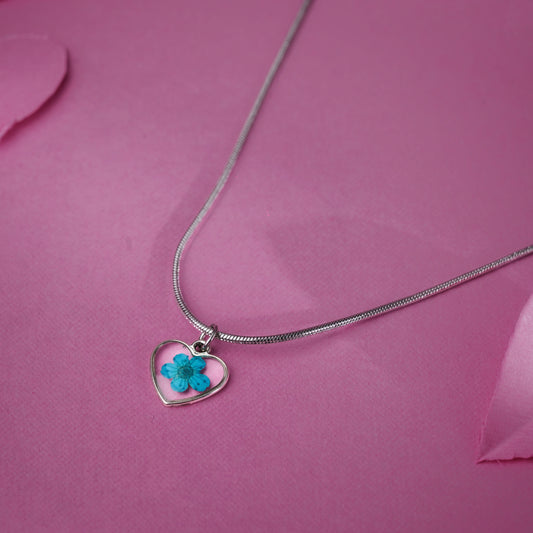 Blooming Heart Necklace silver