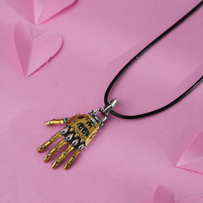 Mechanical Hand Pendant Gold Plated