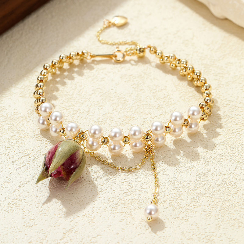 Rose Pearl Bracelet