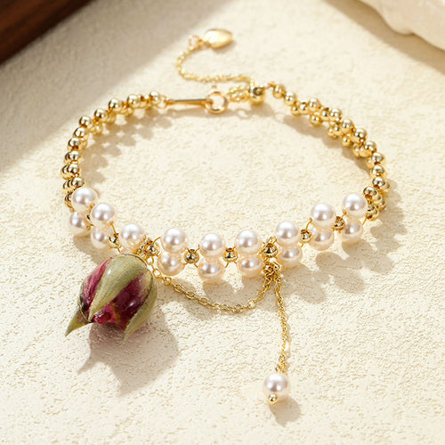 Rose Pearl Bracelet