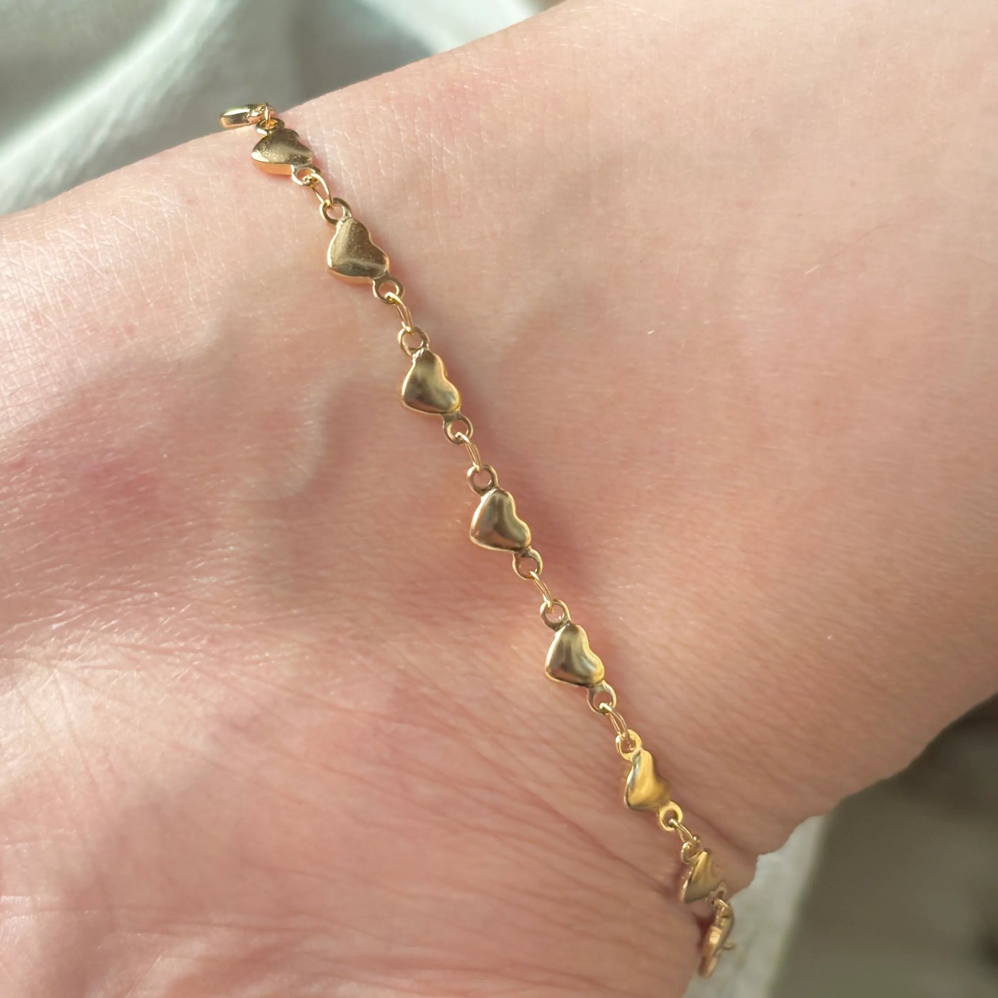 Anti-tarnish Minimal Heart Anklet