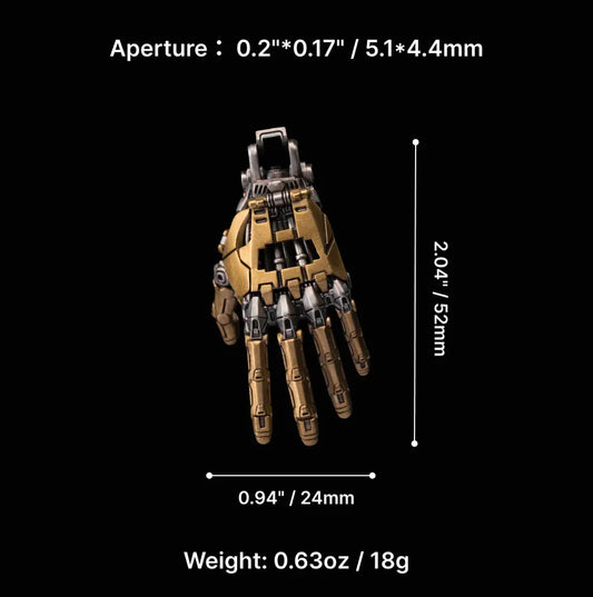 Mechanical Hand Pendant Gold Plated