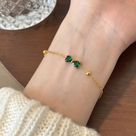 Emerald Bow Bracelet