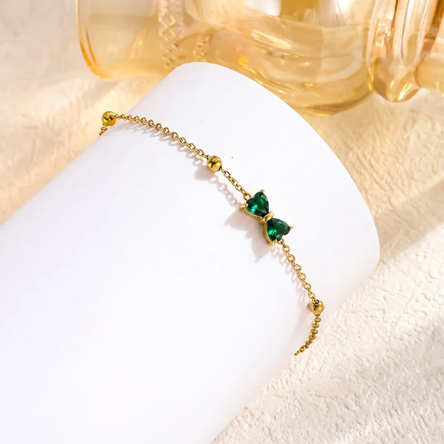 Emerald Bow Bracelet