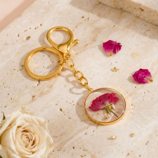 Floral Kiss Keychain
