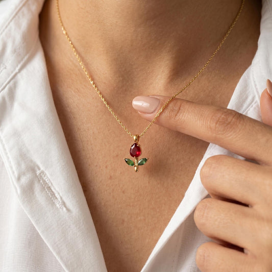 Anti-tarnish Tulip Necklace