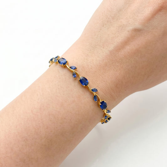 Tulip Bracelet Blue Gold